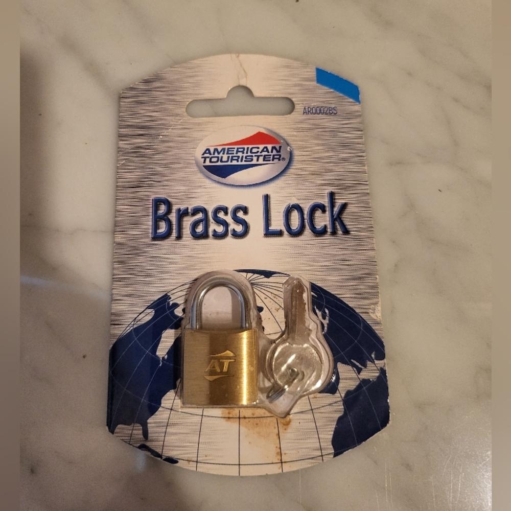 American Tourister New in Damaged Package Brass Lock